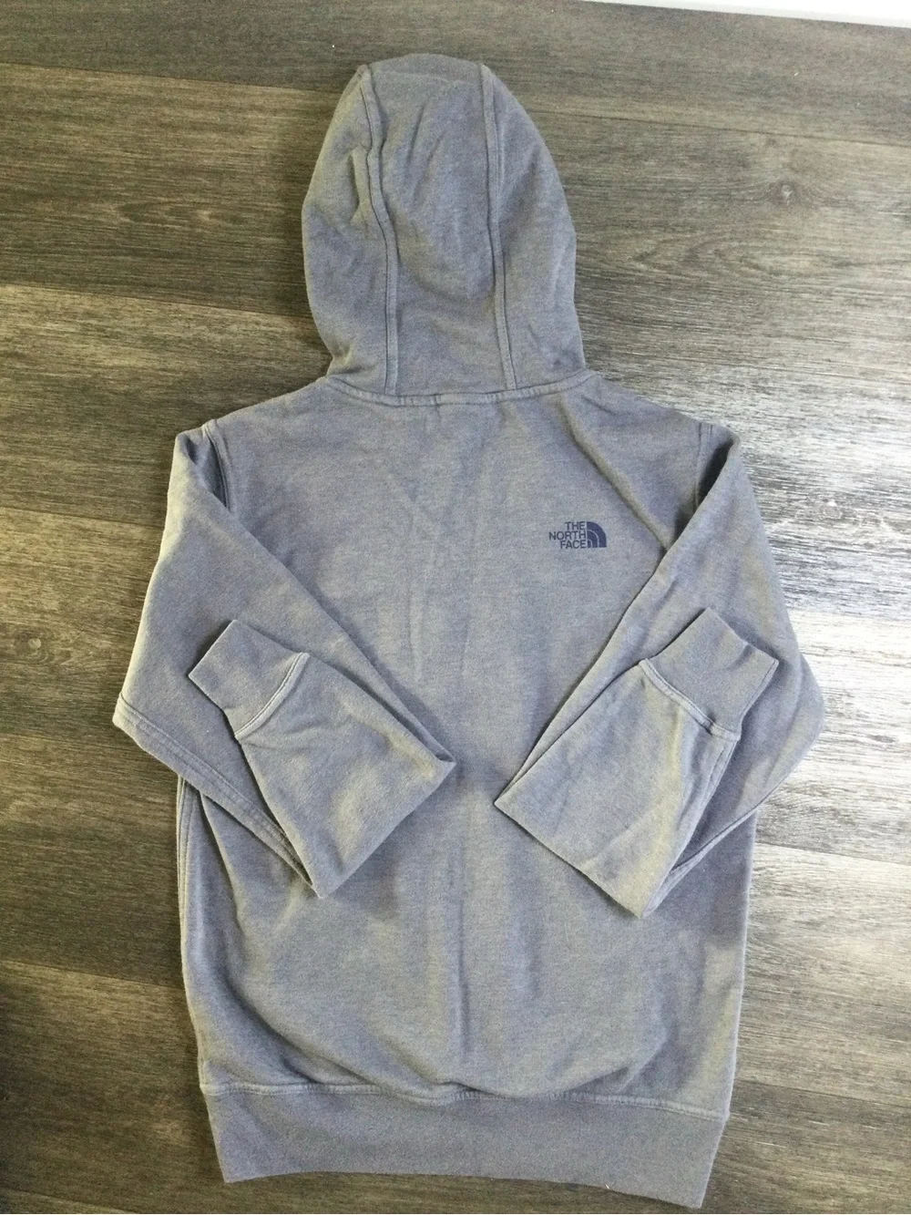 The North Face Gray Hoodie with Navy Lined Hood